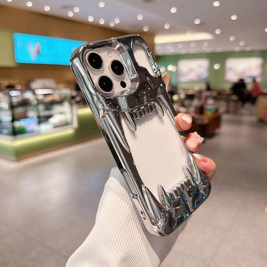 Chrome Skull Fang iPhone Case