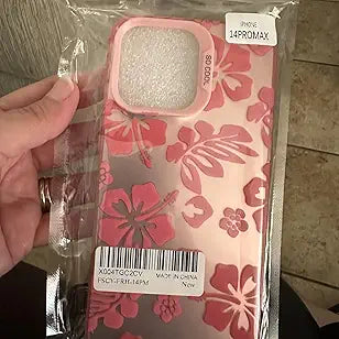 Pretaco Preppy Hibiscus Floral Phone Case – with Wrist Strap Charm