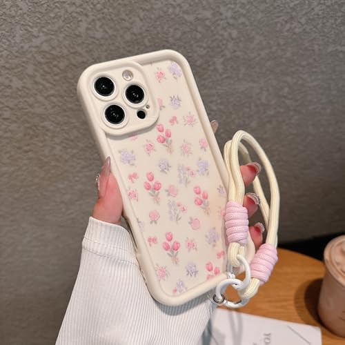 Pretaco Ditsy Florals Phone Case – Adjustable Anti-Drop Wrist Strap