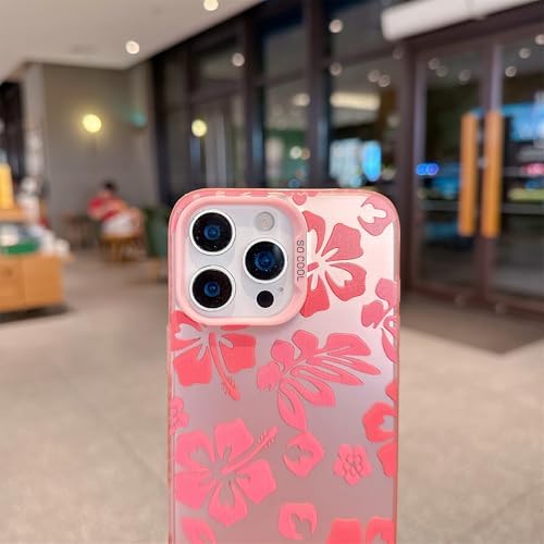Pretaco Preppy Hibiscus Floral Phone Case – with Wrist Strap Charm
