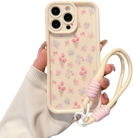 Pretaco Ditsy Florals Phone Case – Adjustable Anti-Drop Wrist Strap