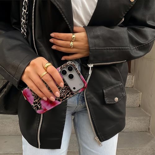 Pretaco Tropical Hibiscus Leopard Phone Case – Premium Dual-Layer
