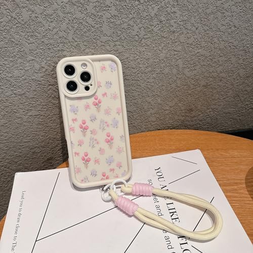 Pretaco Ditsy Florals Phone Case – Adjustable Anti-Drop Wrist Strap