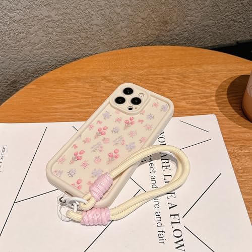 Pretaco Ditsy Florals Phone Case – Adjustable Anti-Drop Wrist Strap