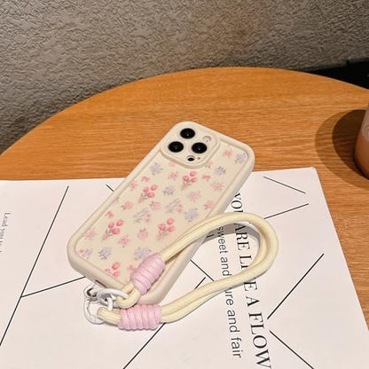 Pretaco Ditsy Florals Phone Case – Adjustable Anti-Drop Wrist Strap