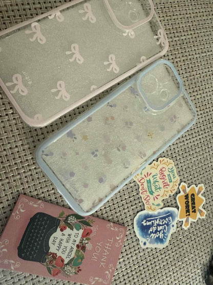 Pretaco 2-Pack Aesthetic Pattern Case – Bow Ribbon & Ditsy Floral