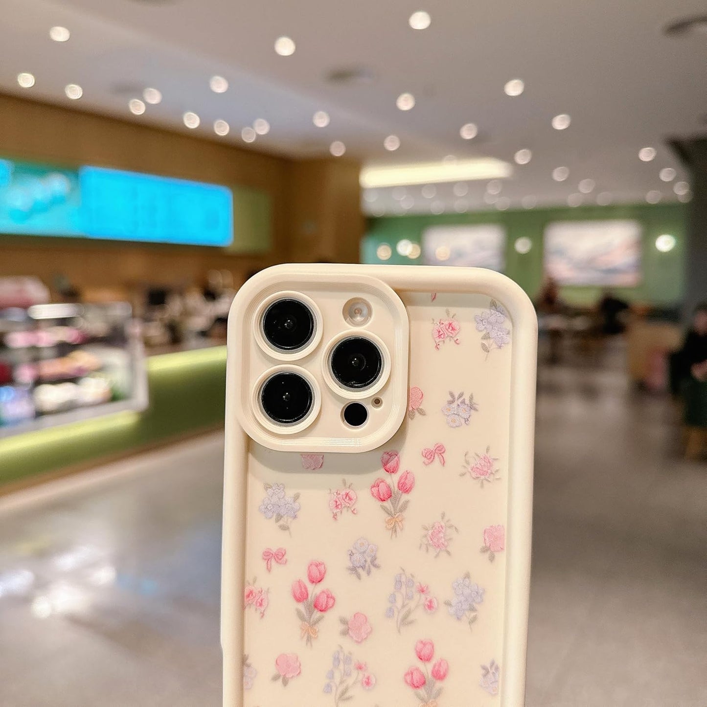 Pretaco Ditsy Florals Phone Case – Adjustable Anti-Drop Wrist Strap