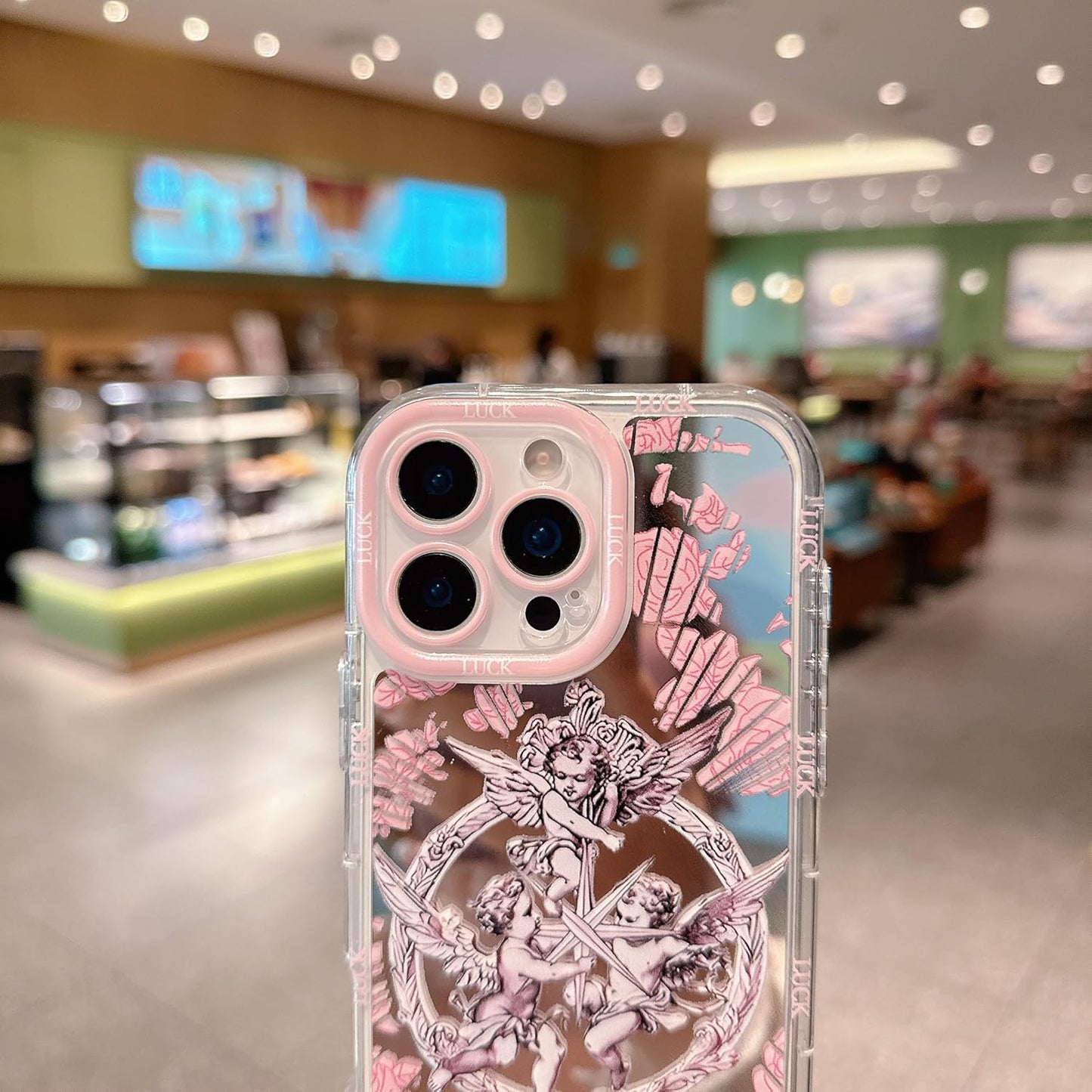 Pretaco Angel Cupid Pattern Phone Case – Shockproof TPU, Cute & Stylish