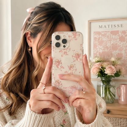 Pretaco Angel Cupid Pattern Phone Case – Shockproof TPU, Cute & Stylish