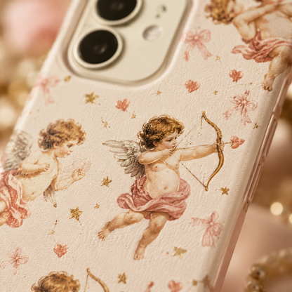 Pretaco Angel Cupid Pattern Phone Case – Shockproof TPU, Cute & Stylish