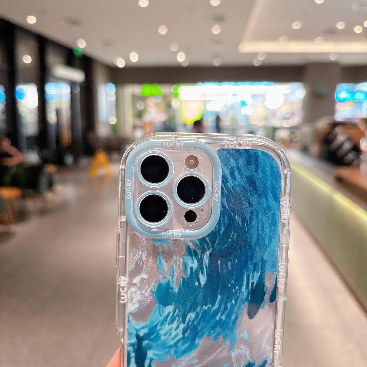 Pretaco Blue Dolphin Pattern Phone Case – Shockproof TPU, Cute & Stylish