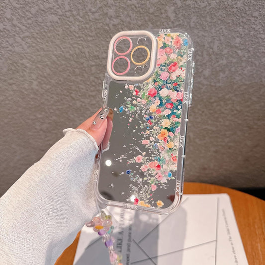 Pretaco Color Flowers Pattern Phone Case – Shockproof TPU, Cute & Stylish