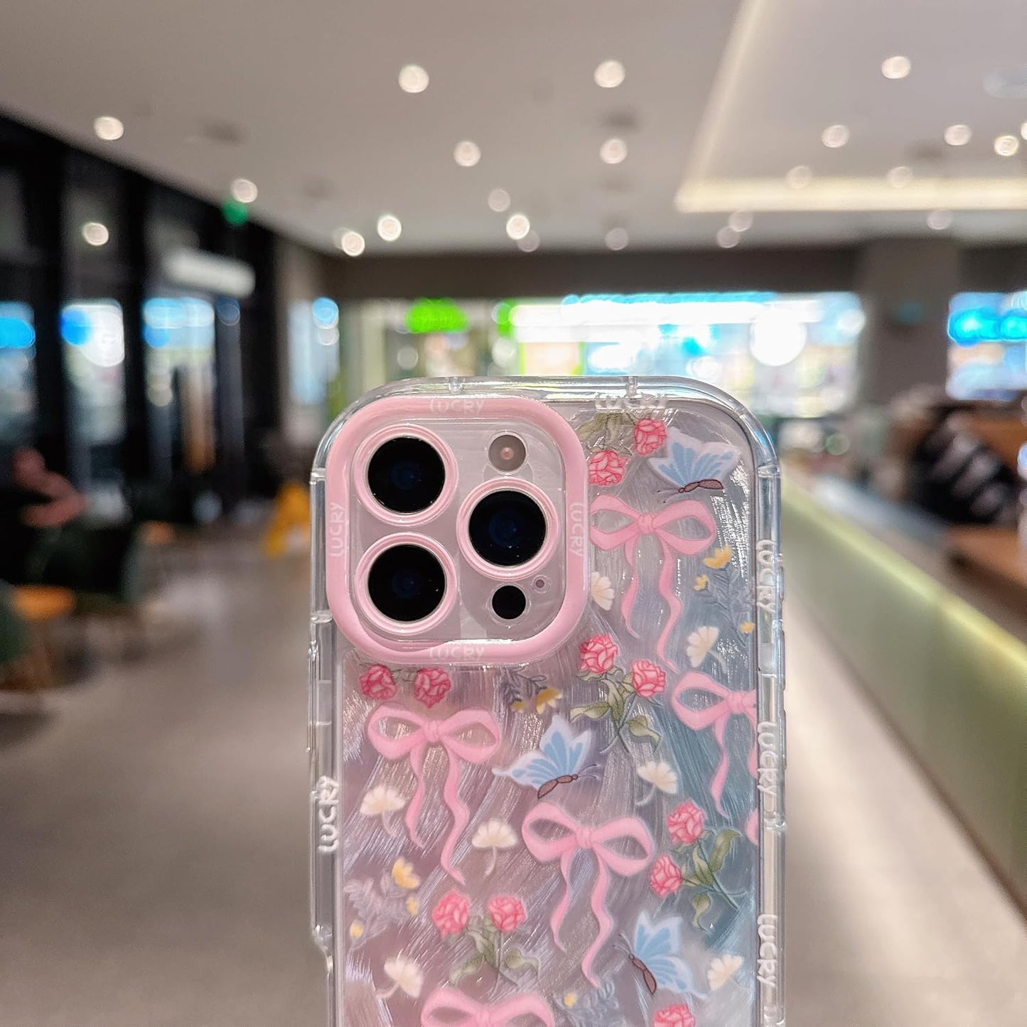 Pretaco Flower Bow Pattern Phone Case – Shockproof TPU, Cute & Stylish