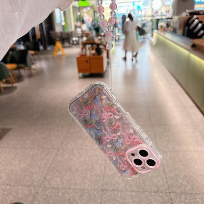 Pretaco Flower Bow Pattern Phone Case – Shockproof TPU, Cute & Stylish