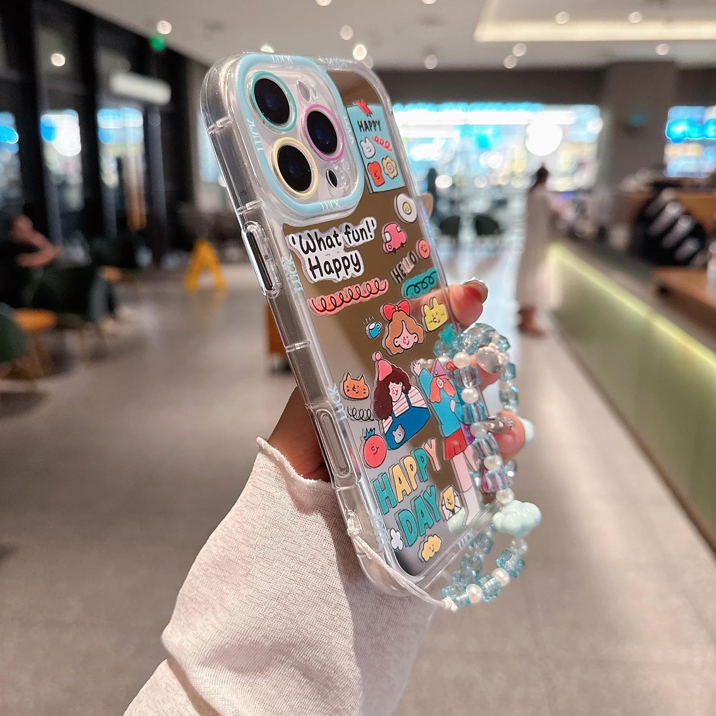 Pretaco Happy Girl Pattern Phone Case – Shockproof TPU, Cute & Stylish
