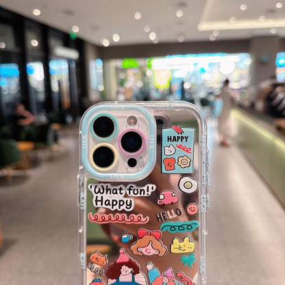 Pretaco Happy Girl Pattern Phone Case – Shockproof TPU, Cute & Stylish