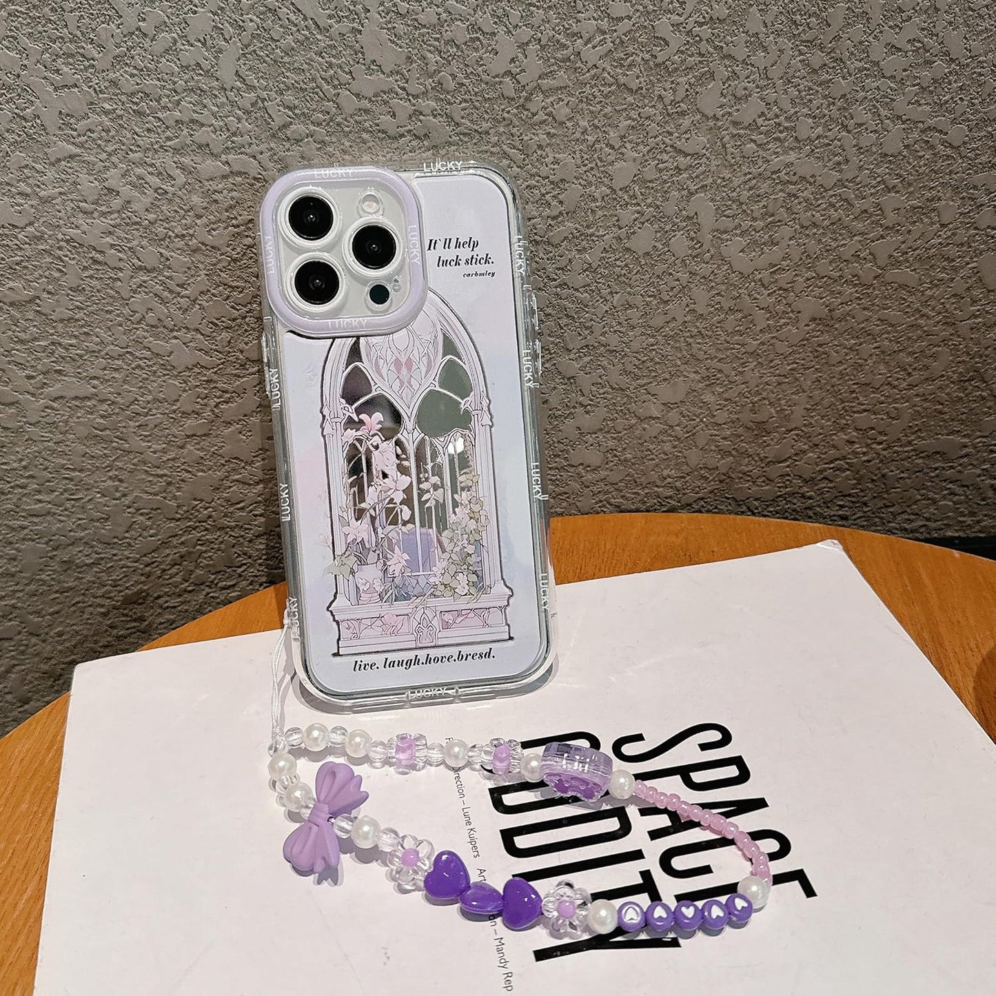 Pretaco Light Purple Pattern Phone Case – Shockproof TPU, Cute & Stylish