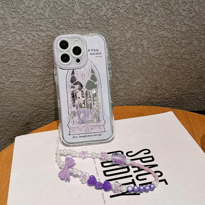 Pretaco Light Purple Pattern Phone Case – Shockproof TPU, Cute & Stylish