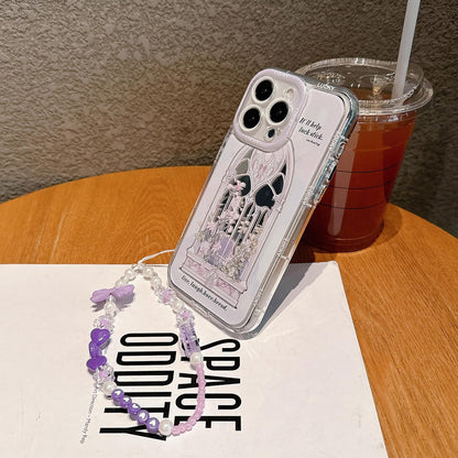 Pretaco Light Purple Pattern Phone Case – Shockproof TPU, Cute & Stylish
