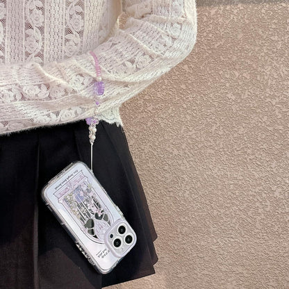 Pretaco Light Purple Pattern Phone Case – Shockproof TPU, Cute & Stylish