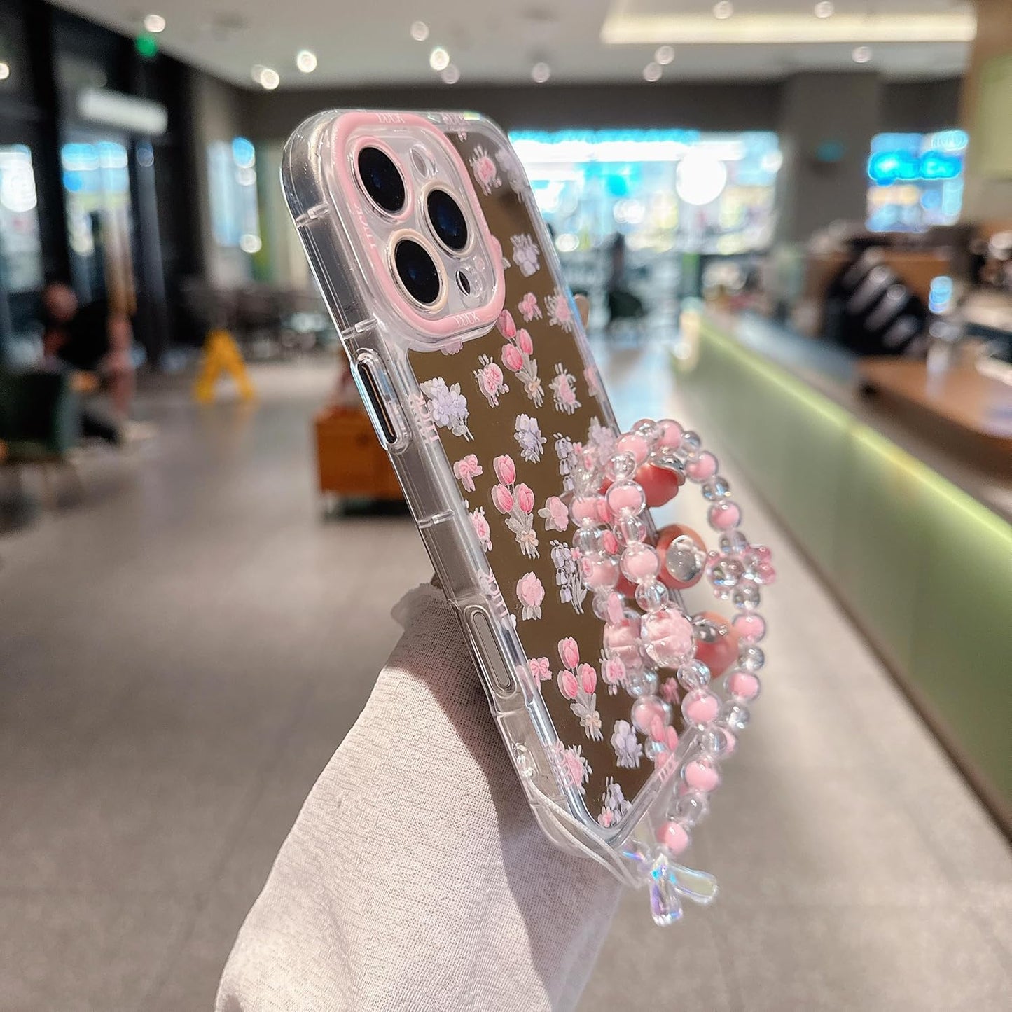 Pretaco Pink Flowers Pattern Phone Case – Shockproof TPU, Cute & Stylish