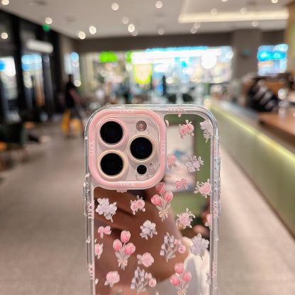Pretaco Pink Flowers Pattern Phone Case – Shockproof TPU, Cute & Stylish