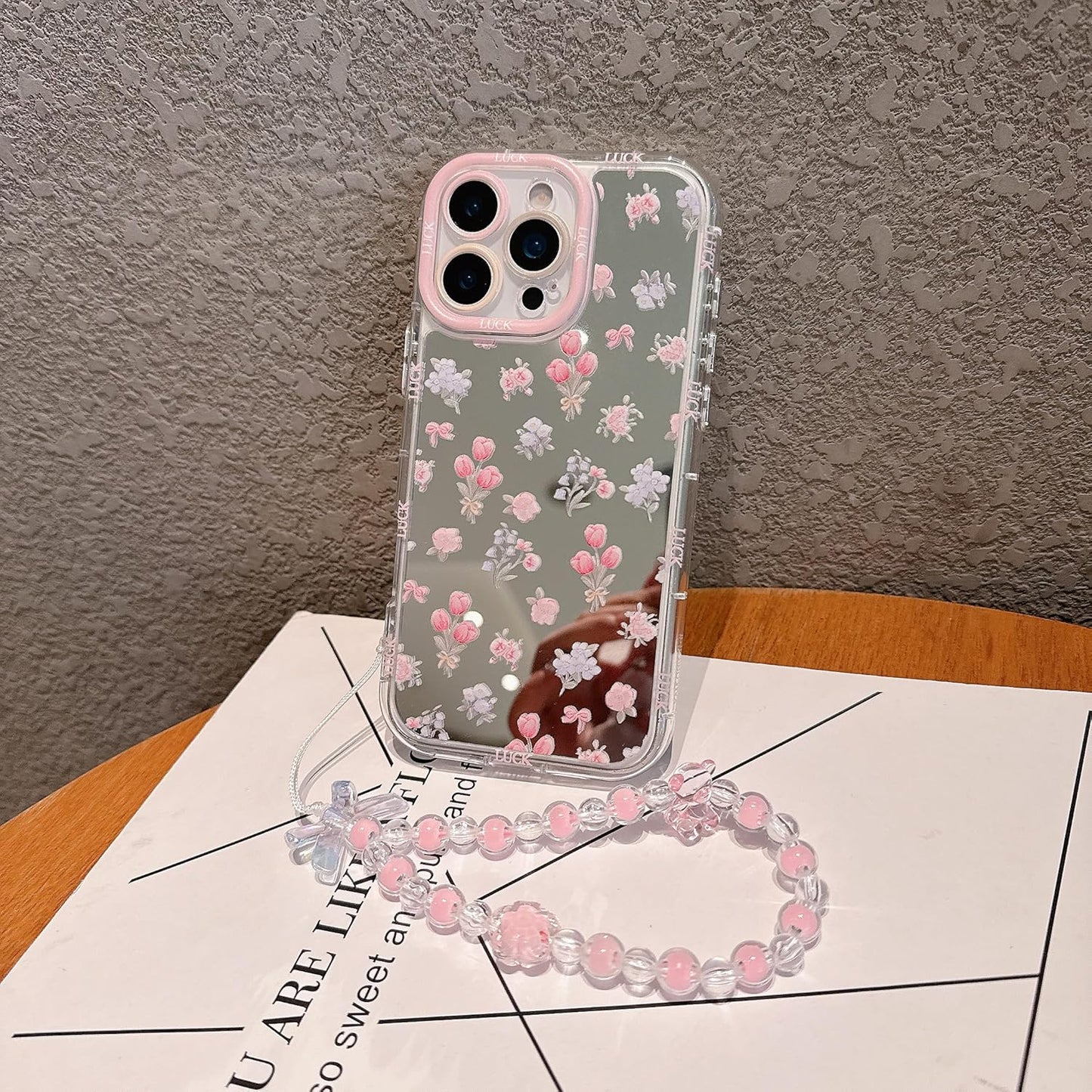 Pretaco Pink Flowers Pattern Phone Case – Shockproof TPU, Cute & Stylish