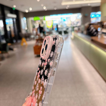 Pretaco Pink Flowers Pattern Phone Case – Shockproof TPU, Cute & Stylish