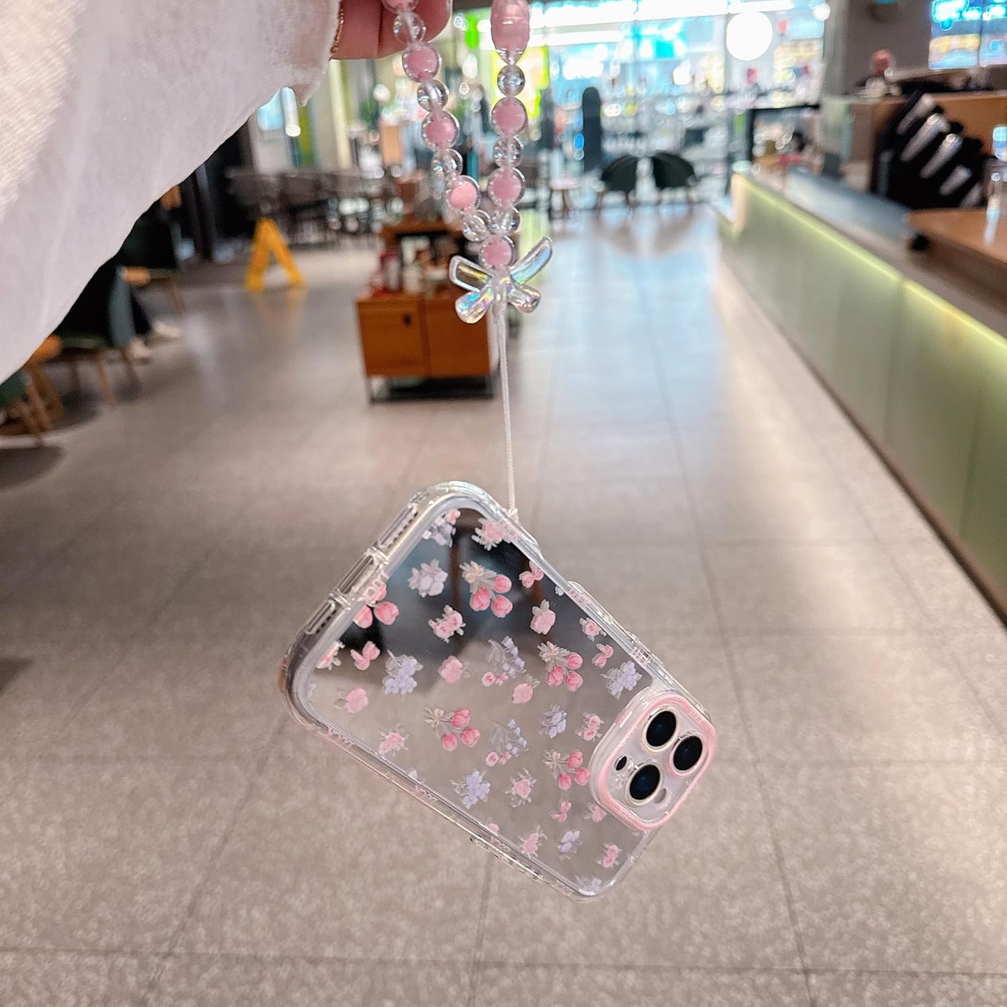 Pretaco Pink Flowers Pattern Phone Case – Shockproof TPU, Cute & Stylish