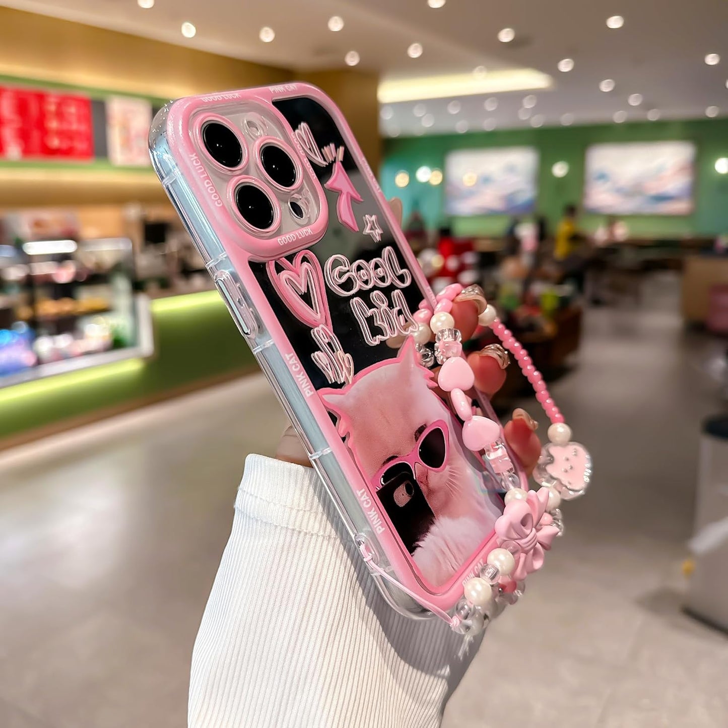 Pretaco Sunglasses Cat Pattern Phone Case – Shockproof TPU, Cute & Stylish