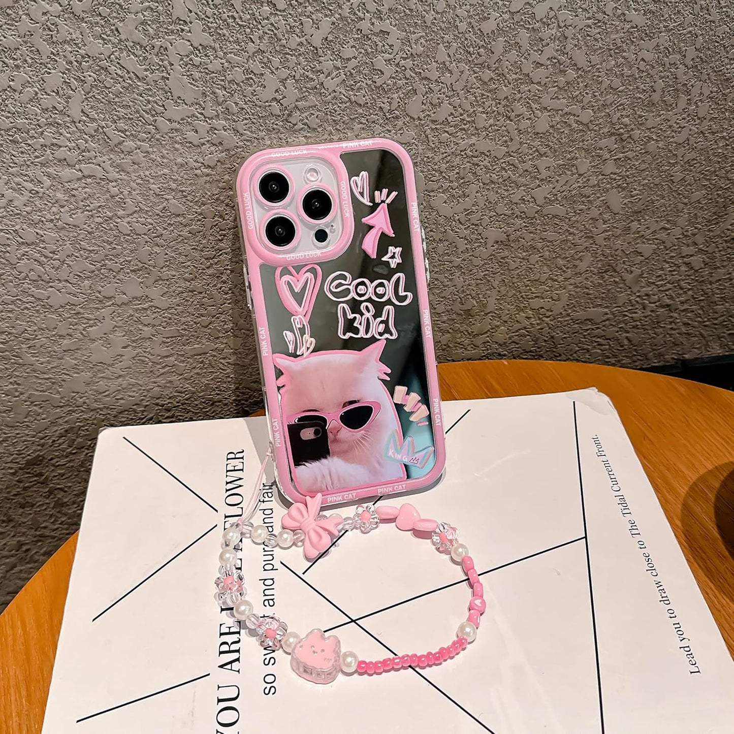 Pretaco Sunglasses Cat Pattern Phone Case – Shockproof TPU, Cute & Stylish