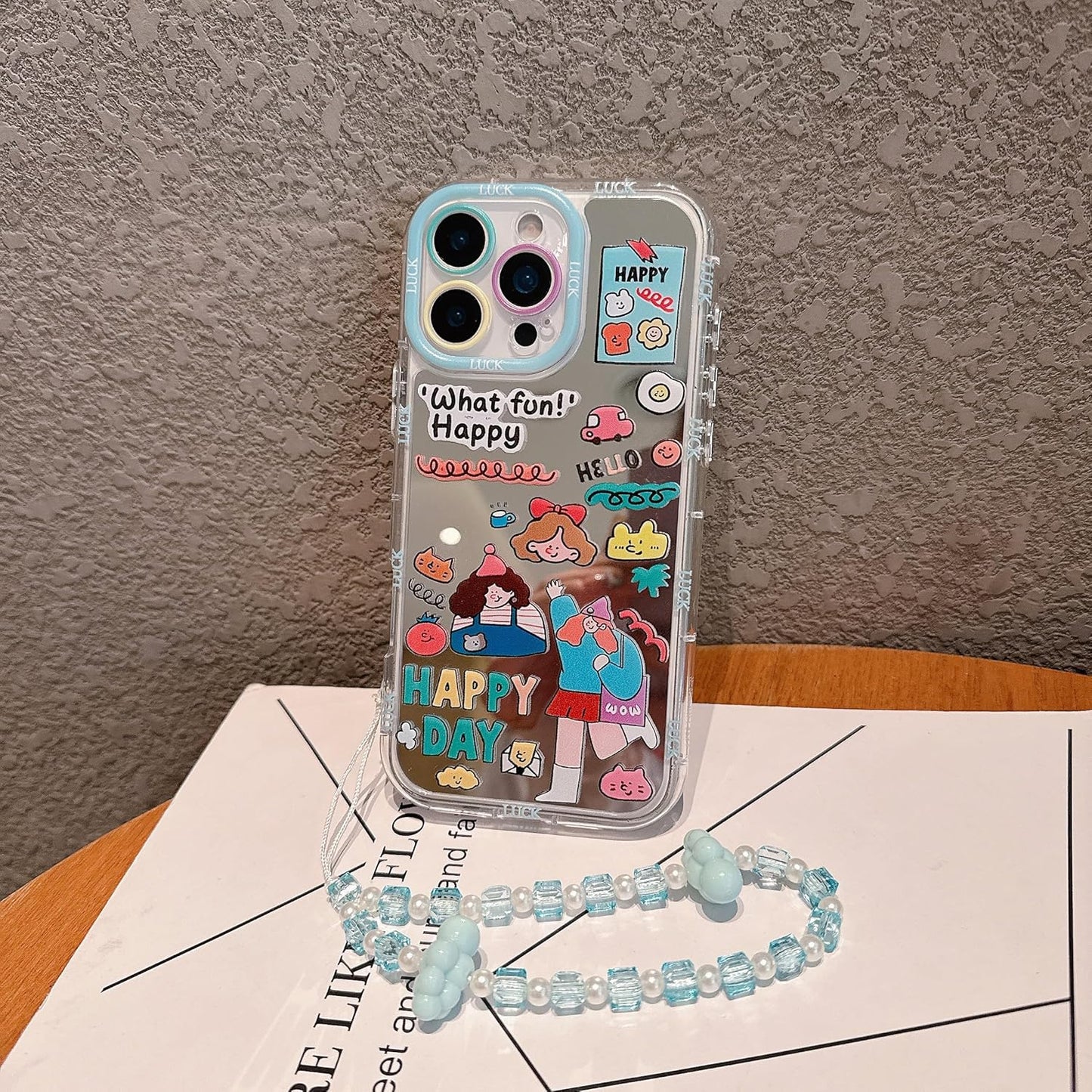 Pretaco White Daisy Pattern Phone Case – Shockproof TPU, Cute & Stylish